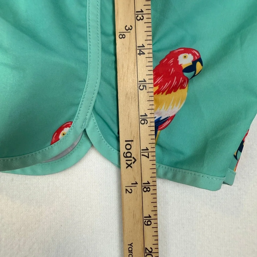 Hurley Phantom Board Shorts Mens 32 Teal Parrot Tropical Surf Swim Trunks